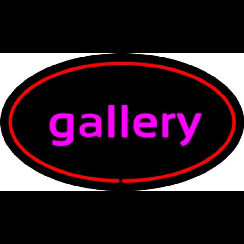 Purple Gallery Red Oval Neon Sign