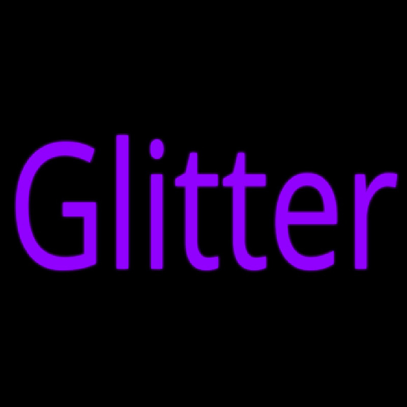 Purple Glitter Neon Sign