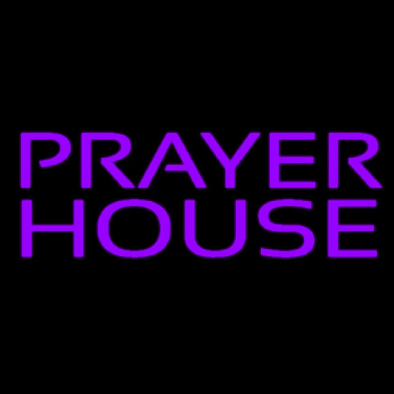 Purple Prayer House Neon Sign