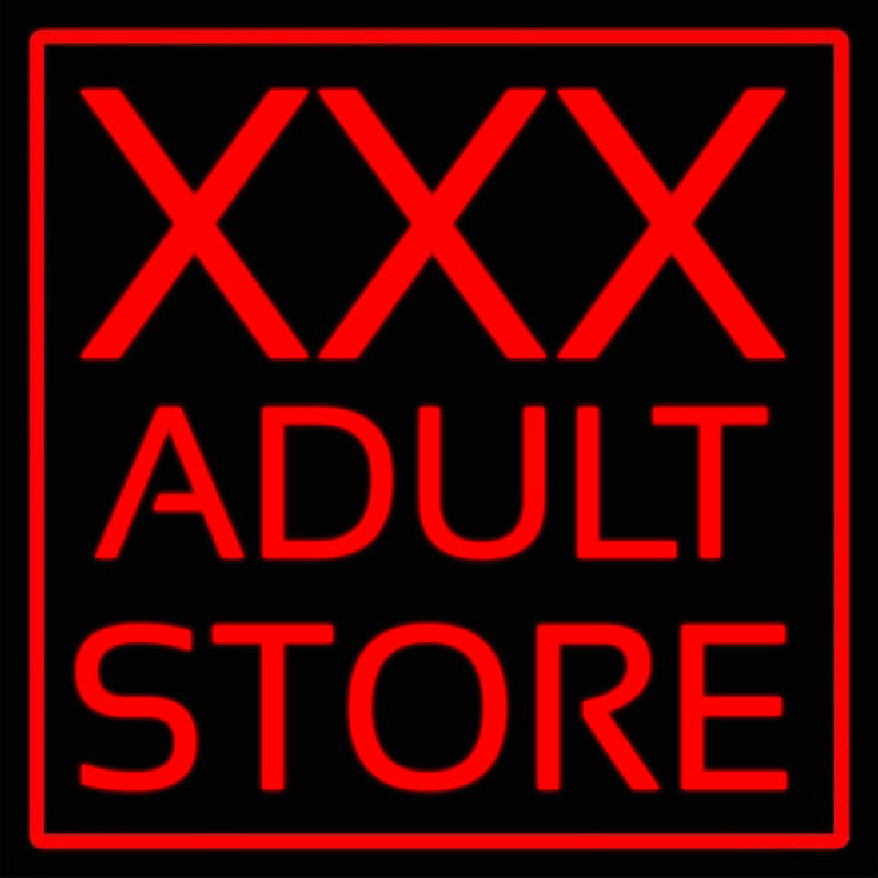 Red  Border X   Adult Store Neon Sign