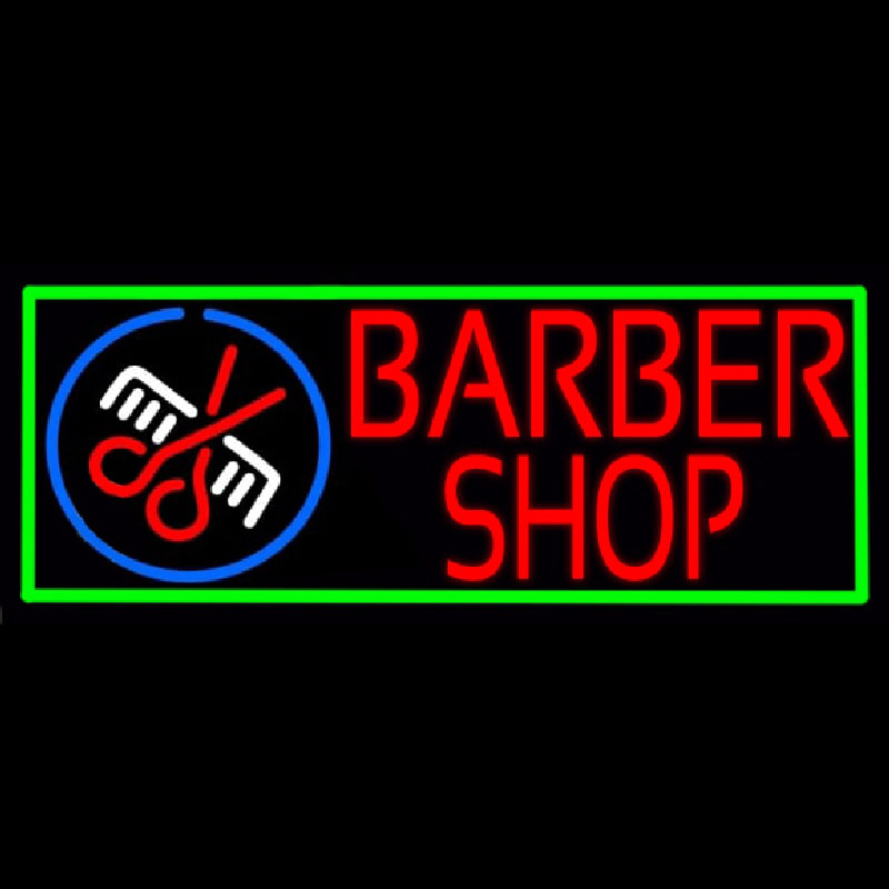 Red Barber Shop Neon Sign