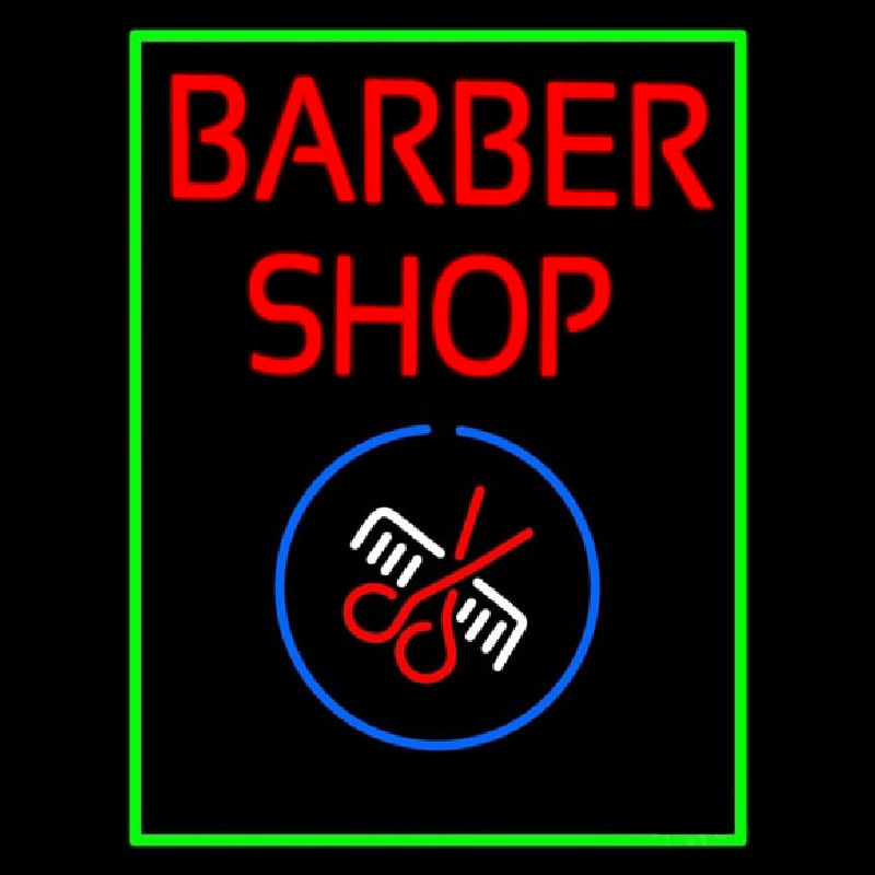 Red Barber Shop Neon Sign