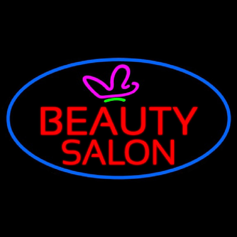 Red Beauty Salon Logo Neon Sign