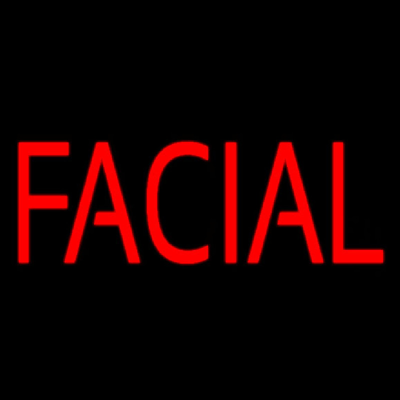 Red Block Facial Neon Sign