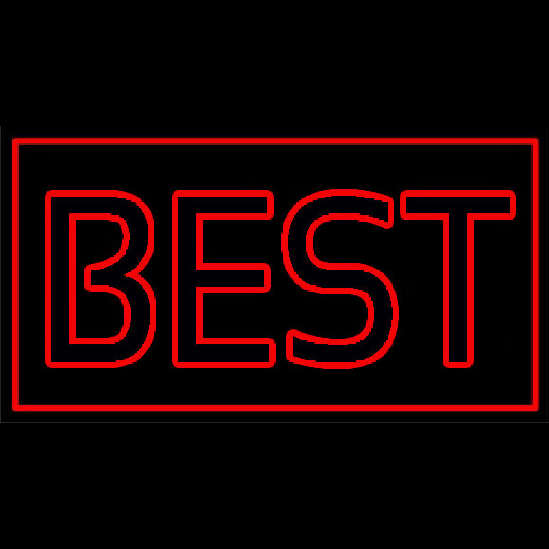 Red Border Best Neon Sign