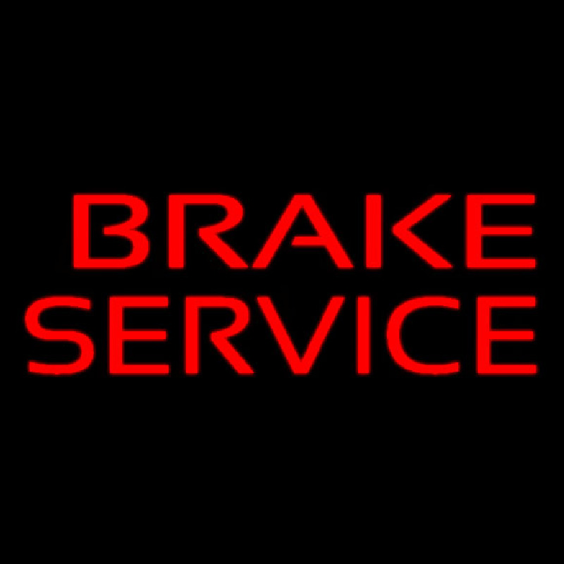 Red Brake Service Neon Sign