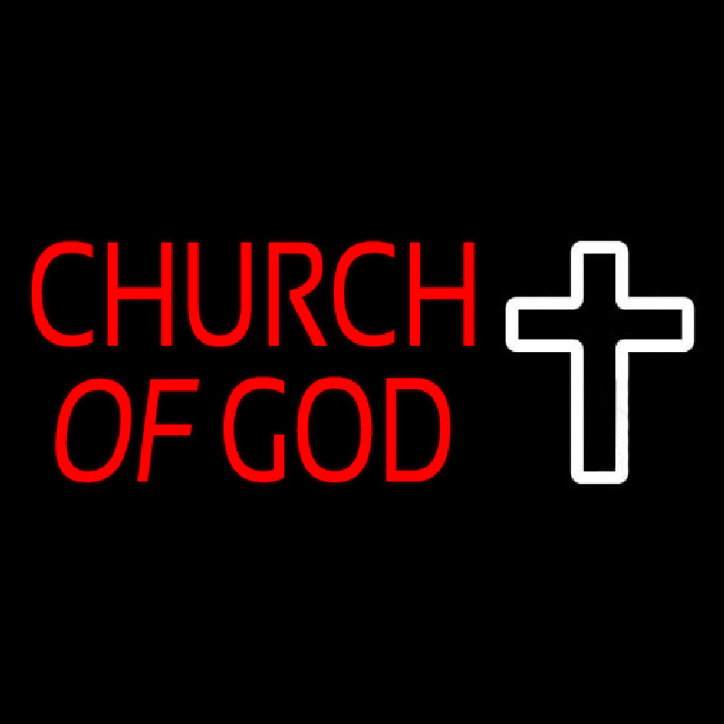 Red Church Of God Neon Sign