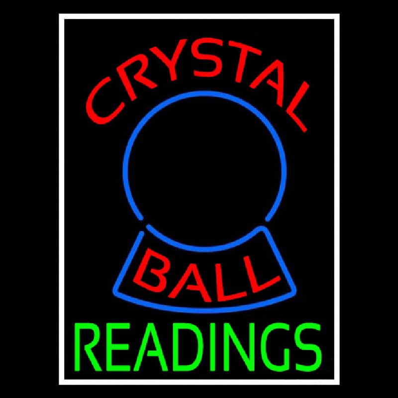 Red Crystal Ball Green Reader Neon Sign