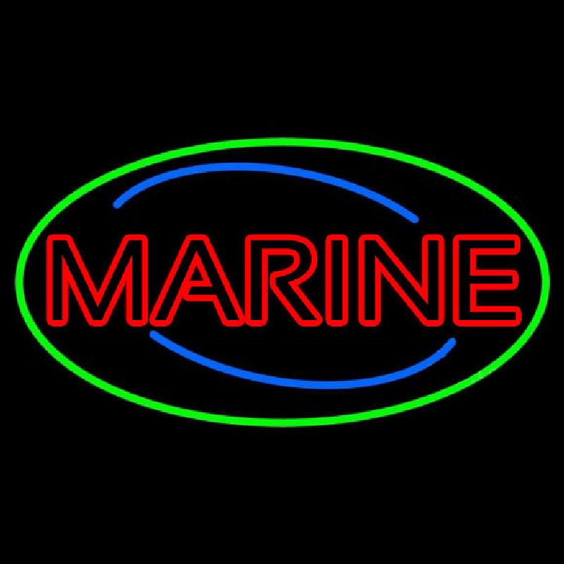 Red Double Stroke Marine Neon Sign