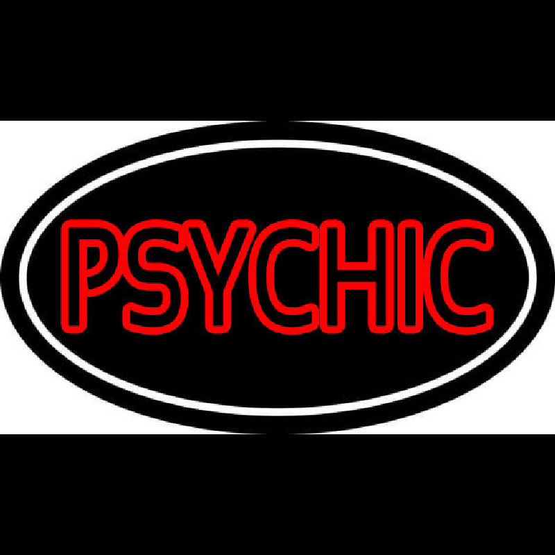 Red Double Stroke Psychic White Border Neon Sign