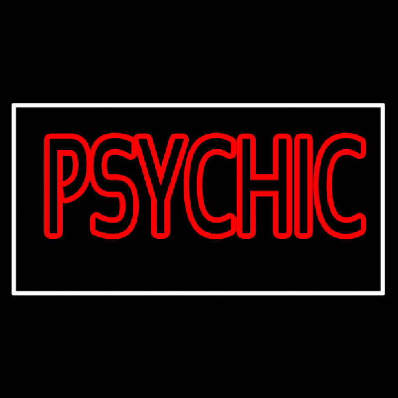 Red Double Stroke White Psychic Neon Sign