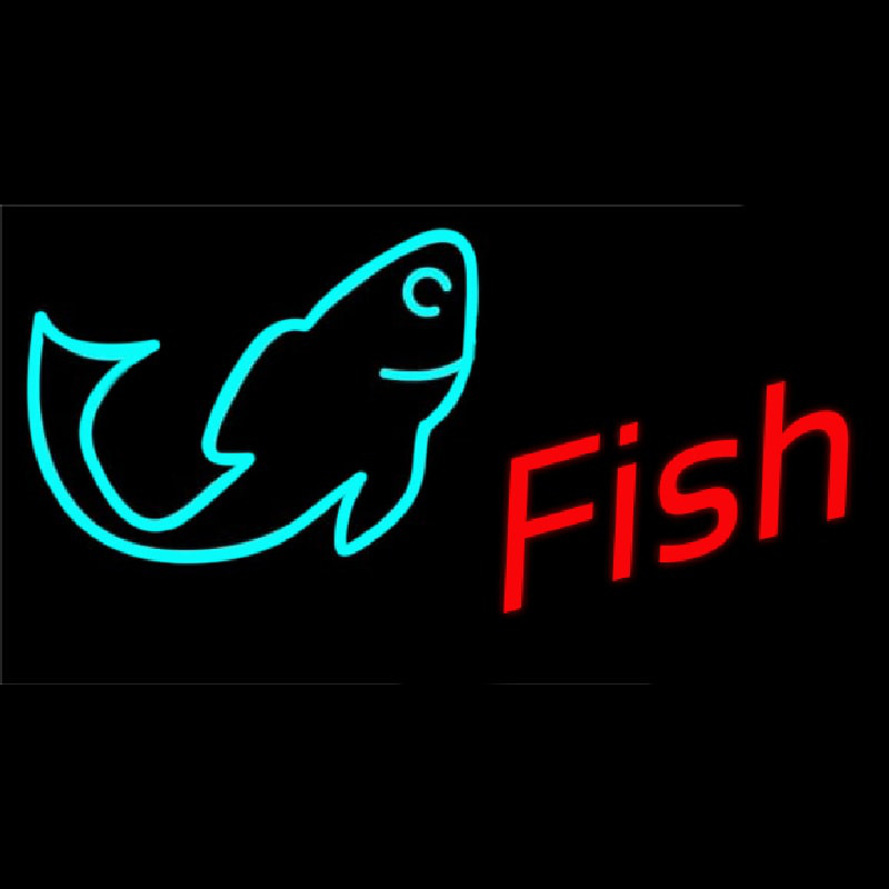 Red Fish Logo 1 Neon Sign