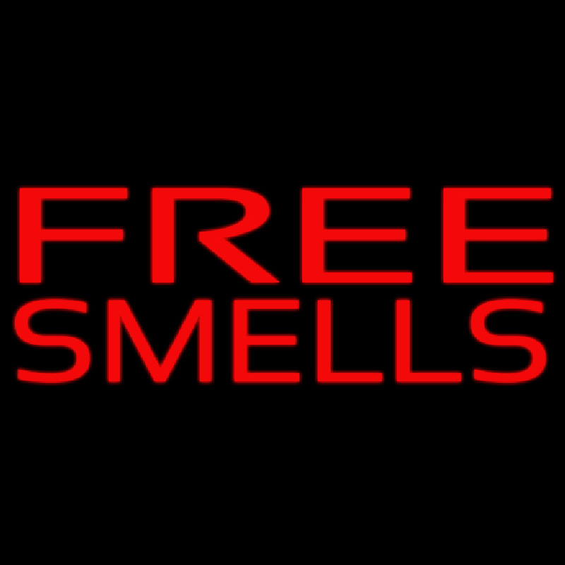 Red Free Smells Neon Sign