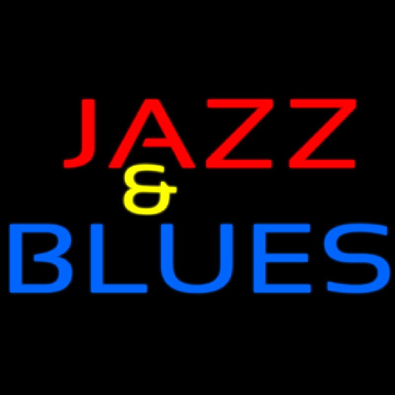 Red Jazz And Blue Blues Block Neon Sign