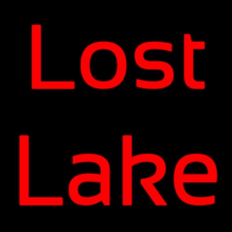 Red Lost Lake Neon Sign