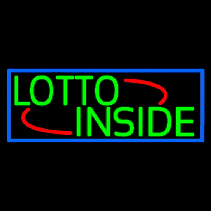 Red Lotto Inside Neon Sign