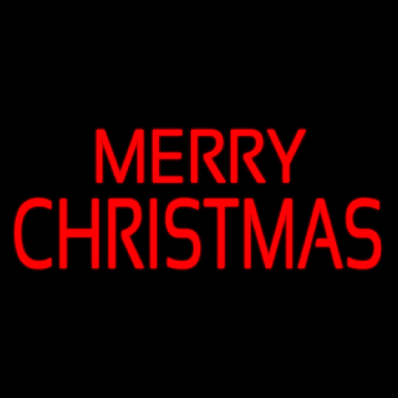 Red Merry Christmas Neon Sign