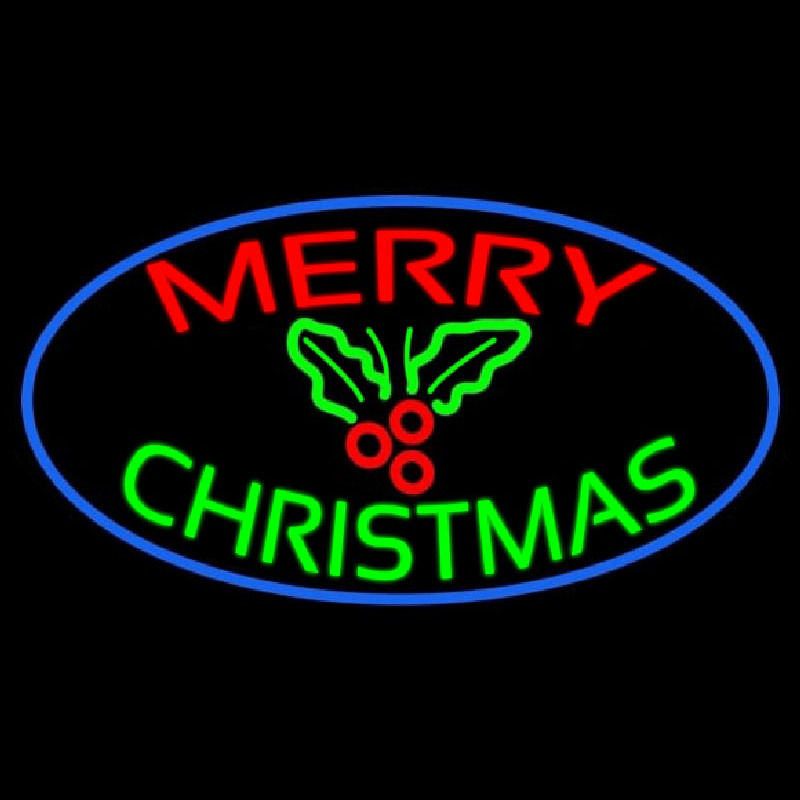 Red Merry Green Christmas Neon Sign