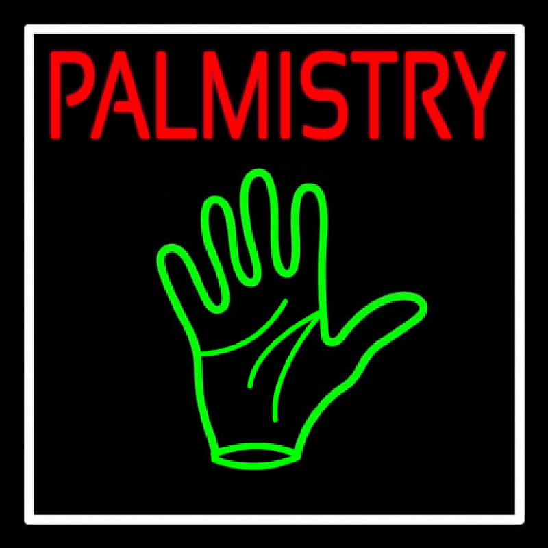 Red Palmistry Neon Sign