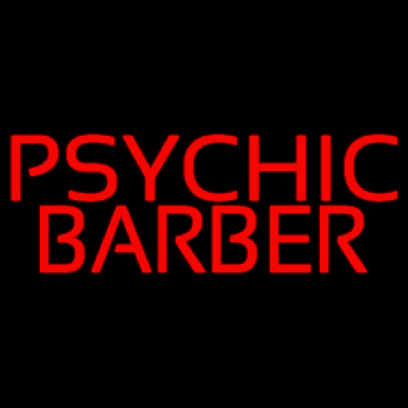 Red Psychic Barber Neon Sign