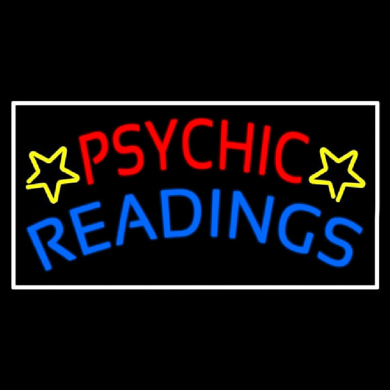 Red Psychic Blue Readings Neon Sign