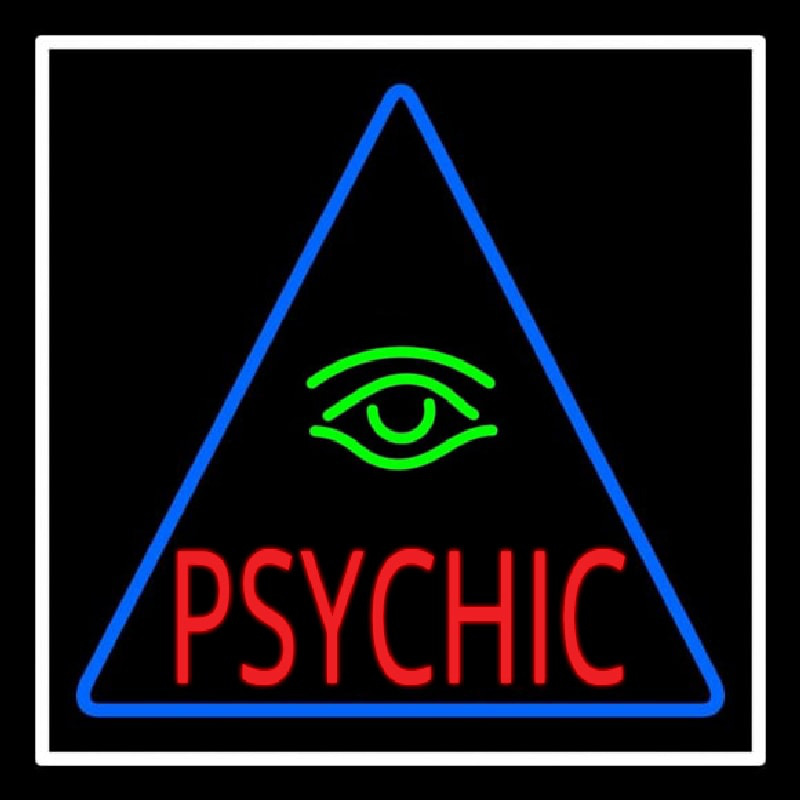 Red Psychic Green Eye Neon Sign