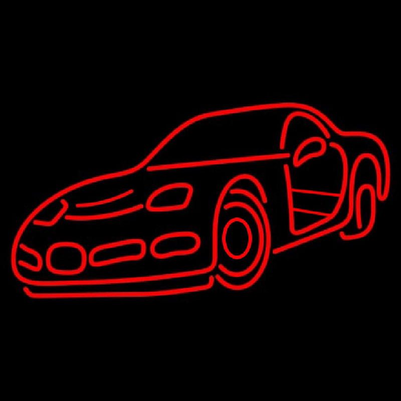 Red Racing Car Neon Sign