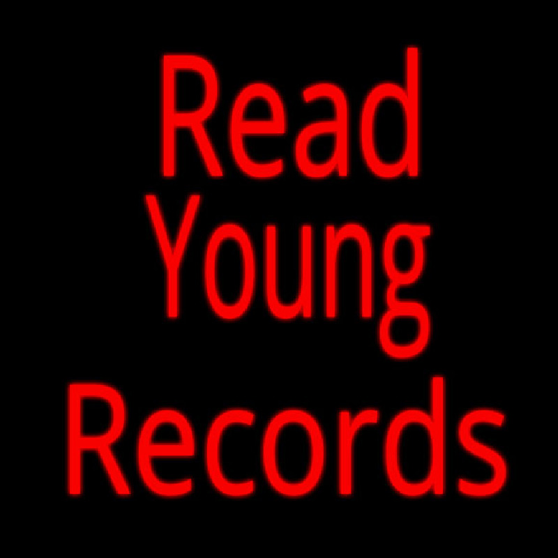 Red Read Young Records Neon Sign