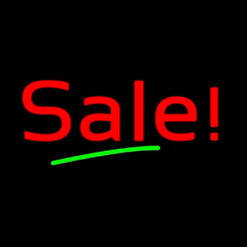 Red Sale With Green Line Neon Sign