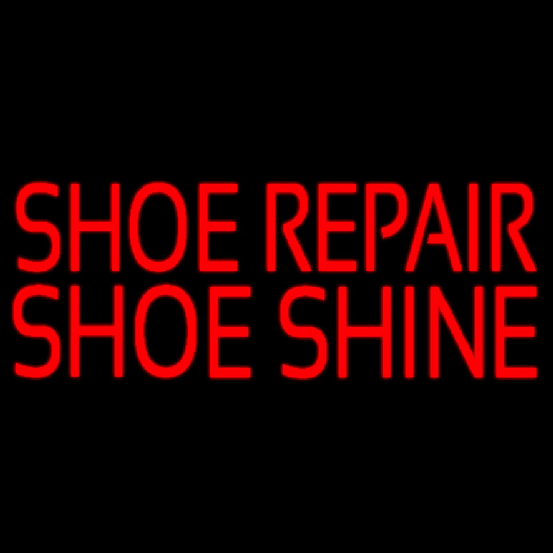 Red Shoe Repair Shoe Shine Neon Sign