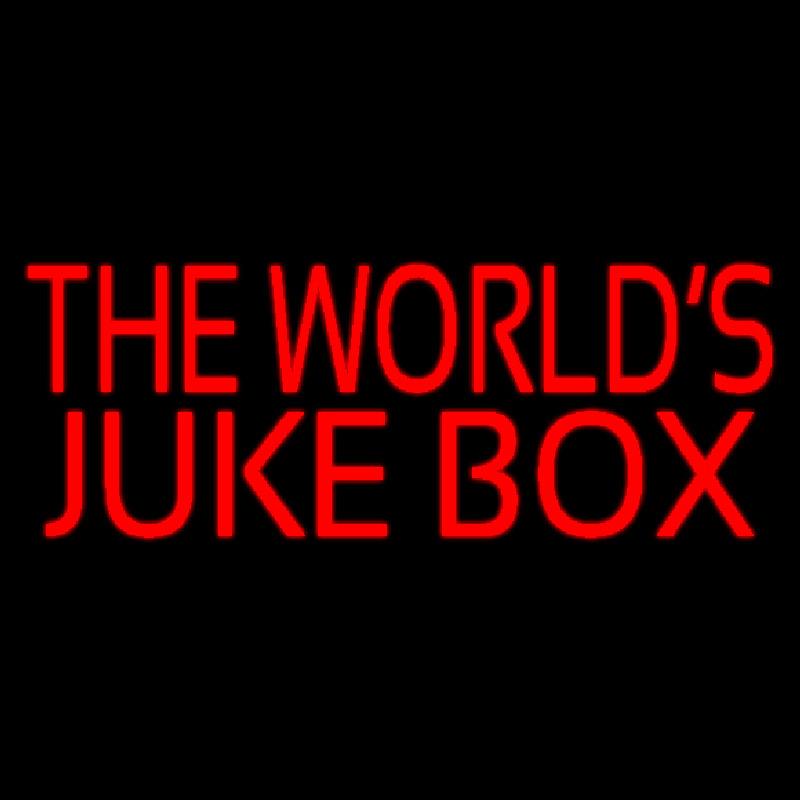 Red The Worlds Juke Bo  2 Neon Sign