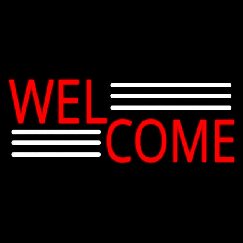 Red Welcome Neon Sign