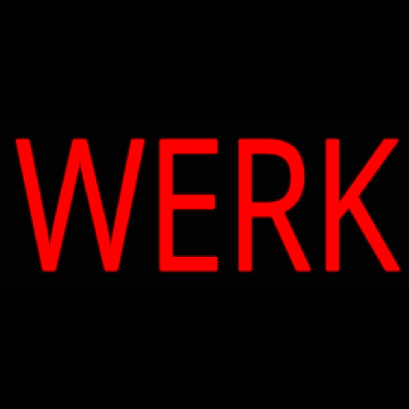 Red Werk Neon Sign