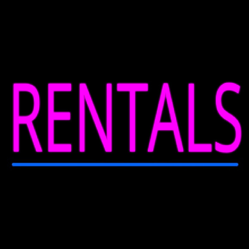 Rentals Blue Line Neon Sign