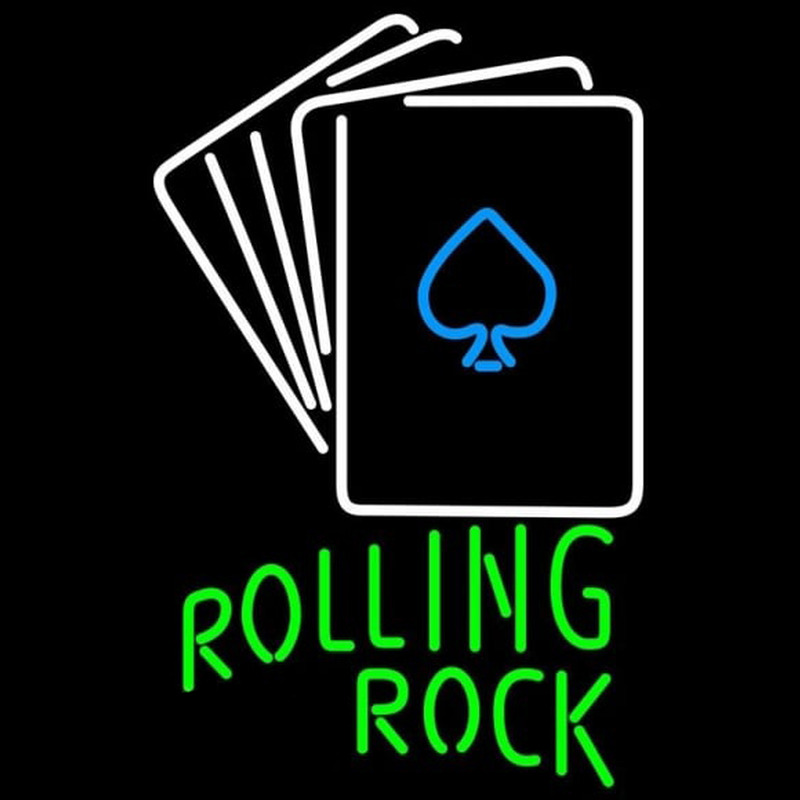 Rolling Rock Cards Beer Sign Neon Sign