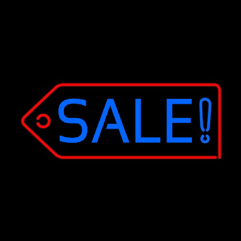 Sale With Red Border Neon Sign