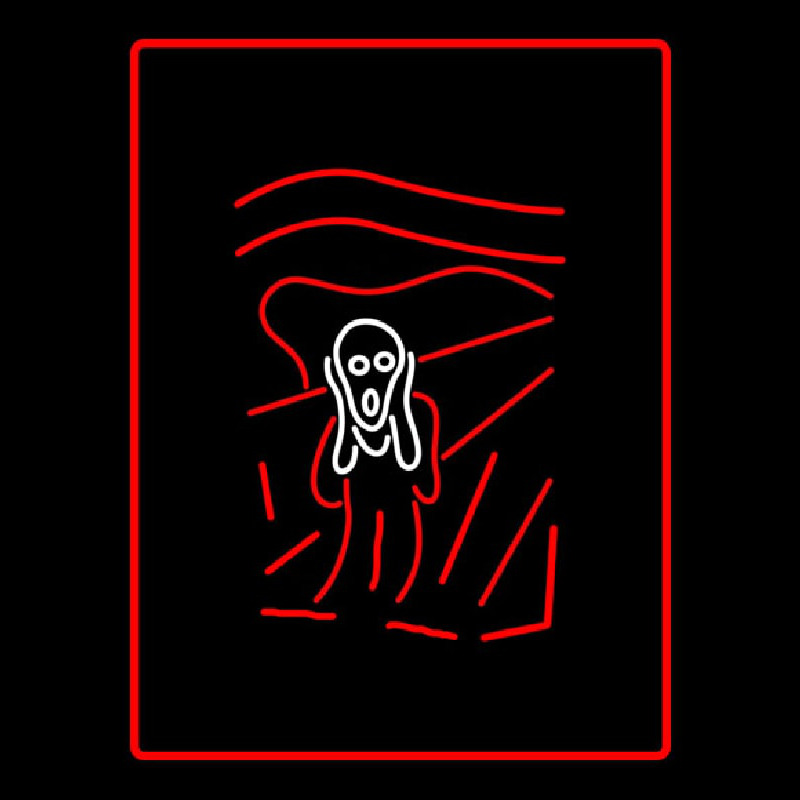 Scary Man Logo Neon Sign