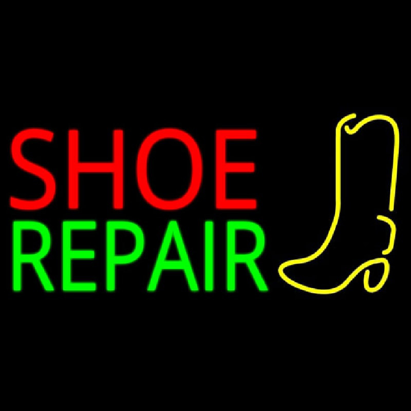 Shoe Repair With Logo Neon Sign