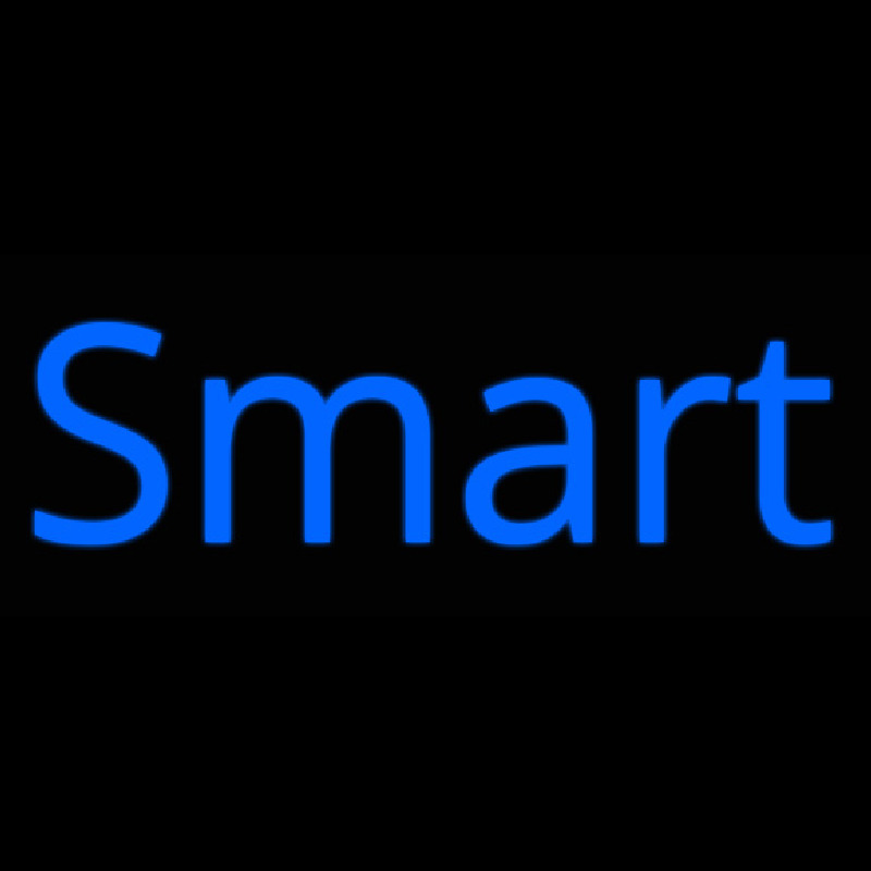 Smart Blue Neon Sign