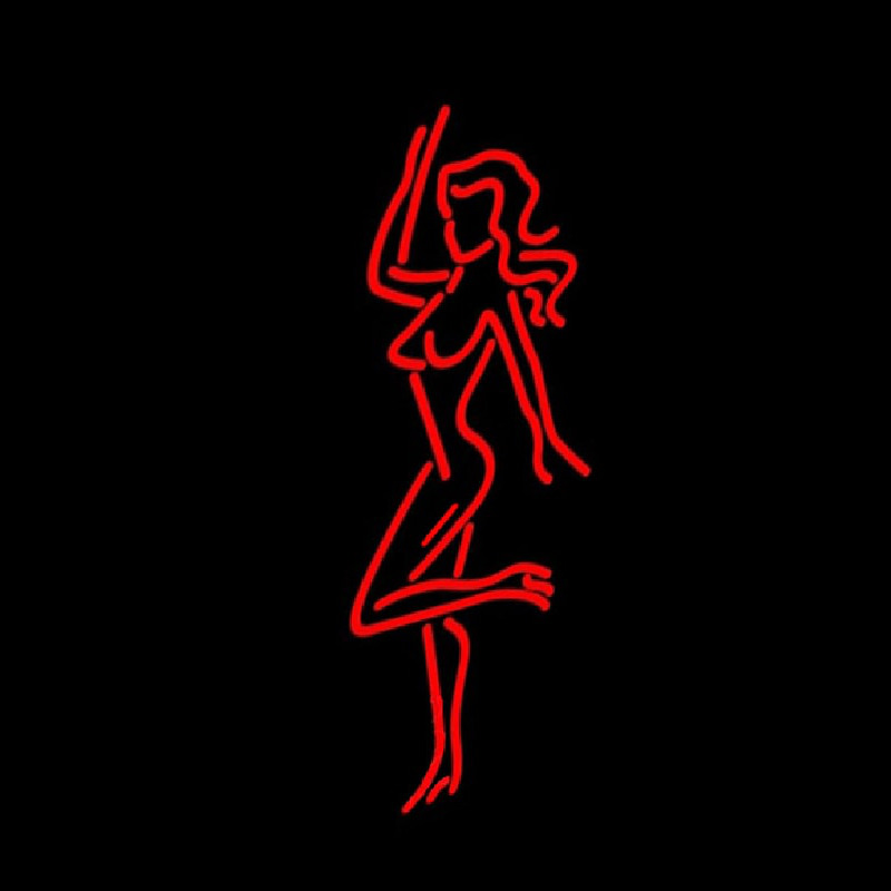 Strip Girl Pose Neon Sign