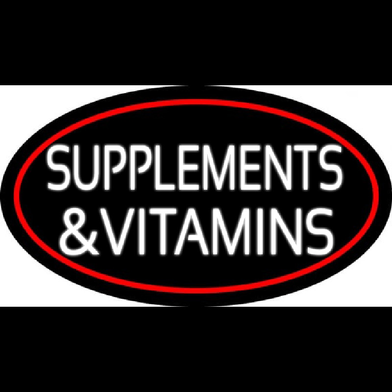 Supplements And Vitamins Neon Sign