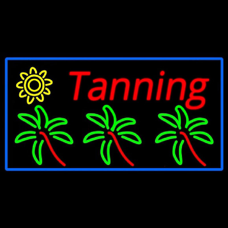 Tanning With Logo Neon Sign