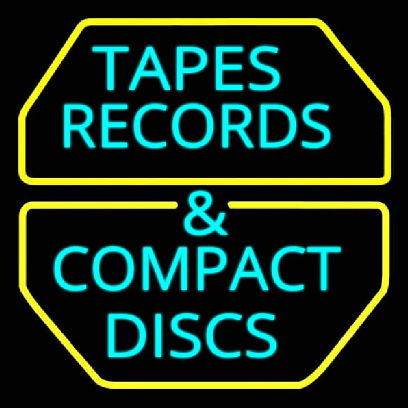 Tapes Cds Disc Neon Sign