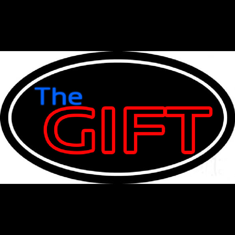 The Gift With White Border Neon Sign