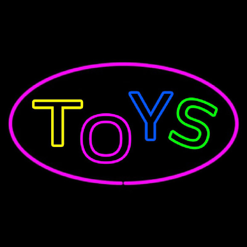 Toys Oval Purple Neon Sign