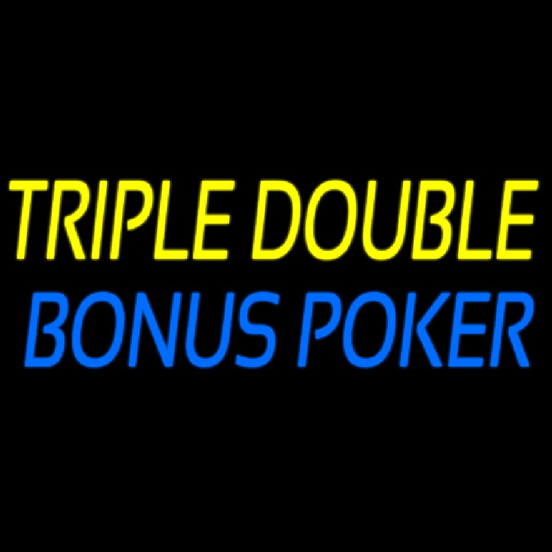 Triple Double Bonus Poker Neon Sign