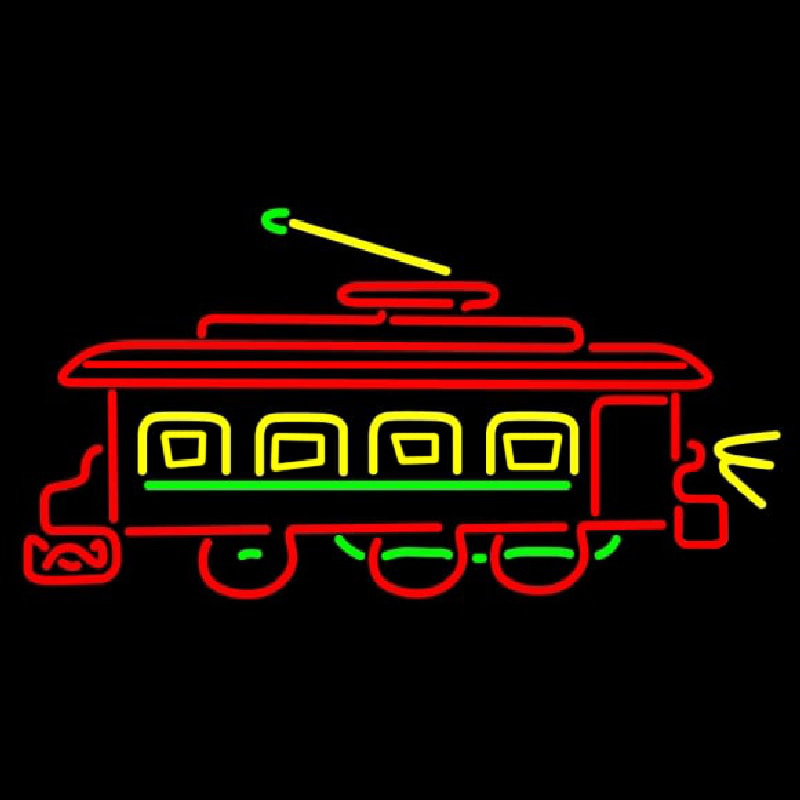 Trolley Car Neon Sign