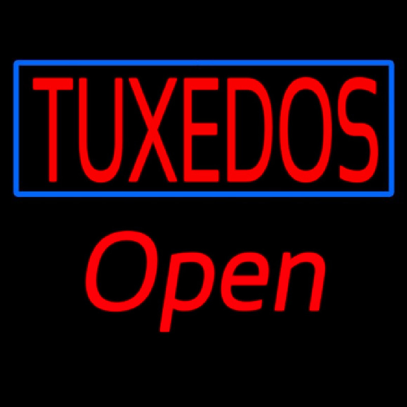 Tu edos Rectangle Open Neon Sign