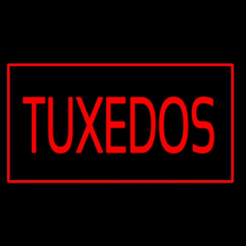 Tu edos Rectangle Red Neon Sign