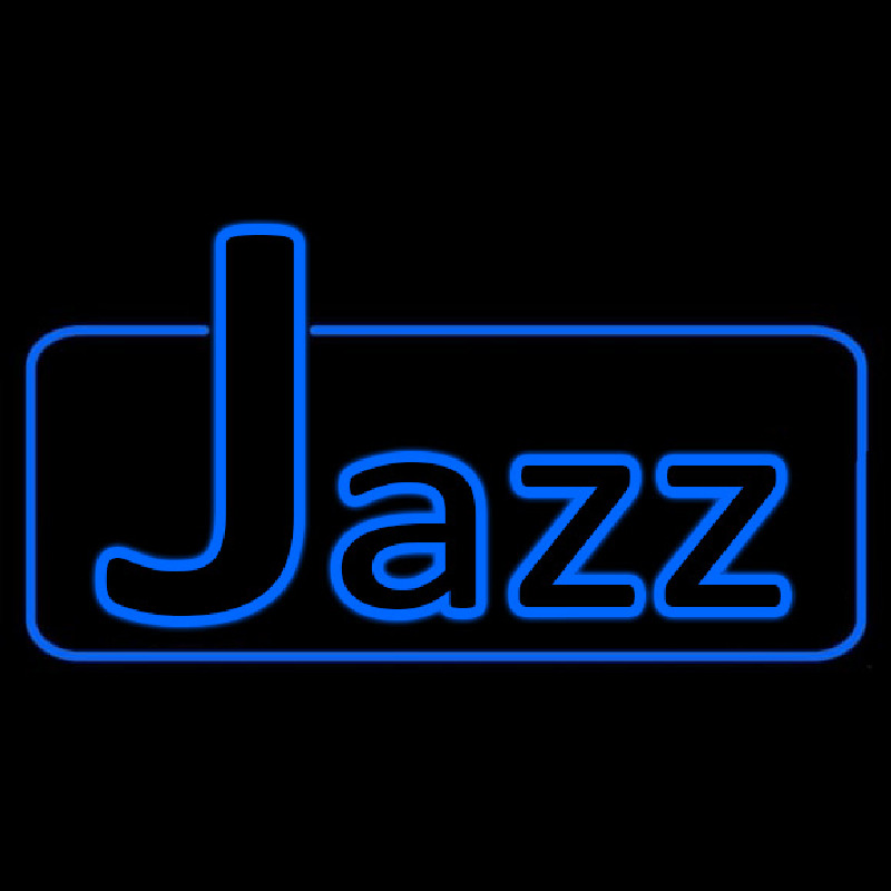 Turquoise Jazz With Border Neon Sign